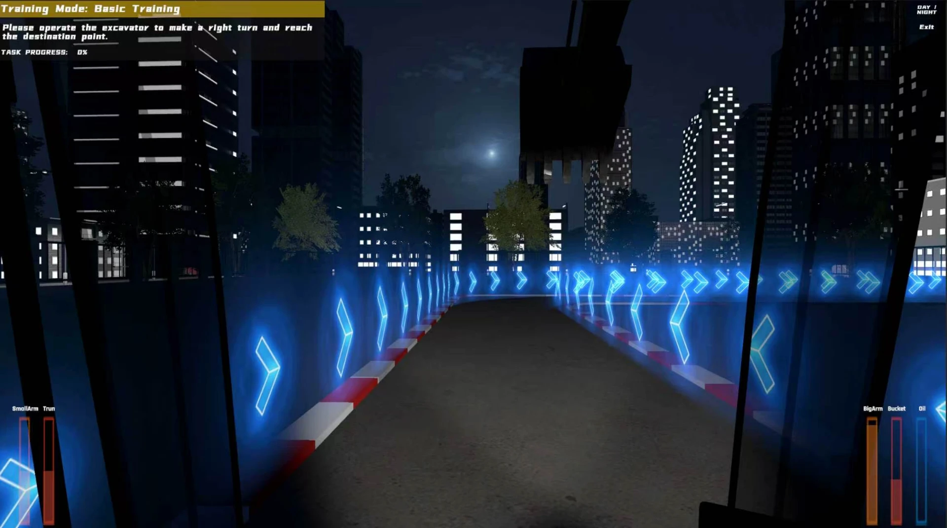 Right-turn practice · night
