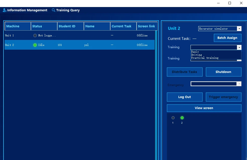 Terminal status and task selection