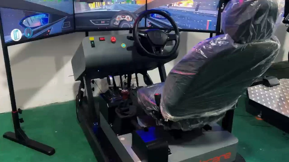 Triple-Screen Car Driving Simulator — Equipment photograph