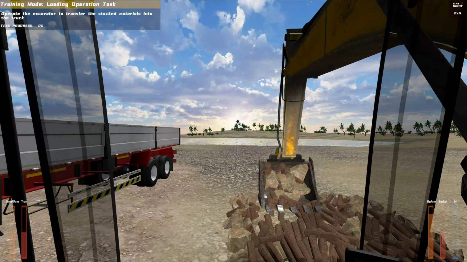 Material loading · pickup