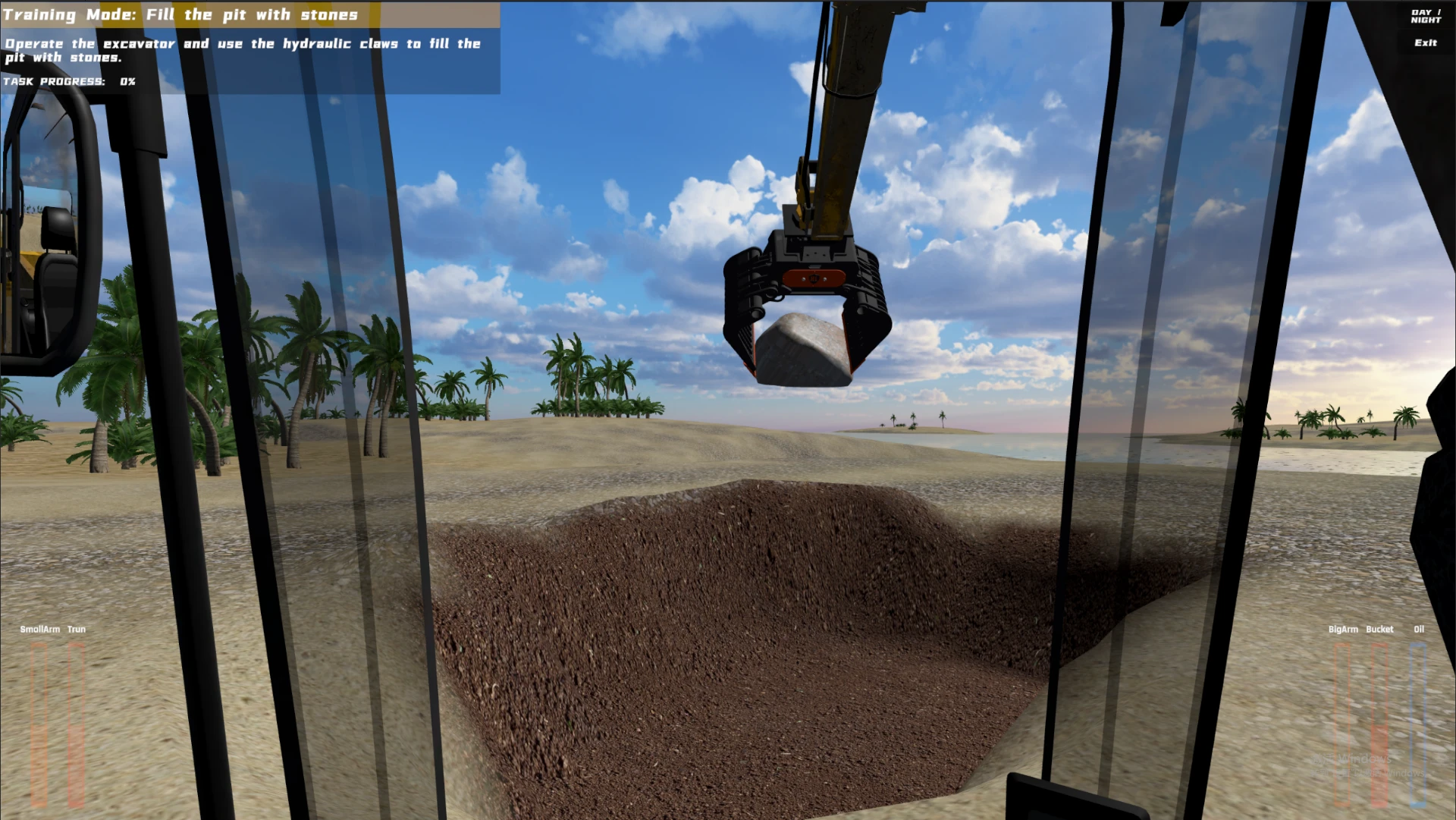 Stone-filling operation