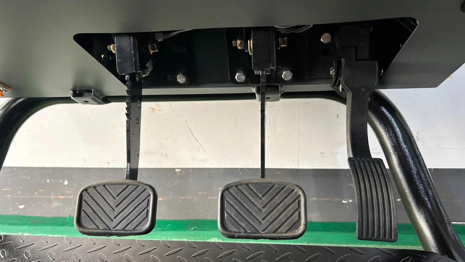 Clutch, brake and accelerator pedals