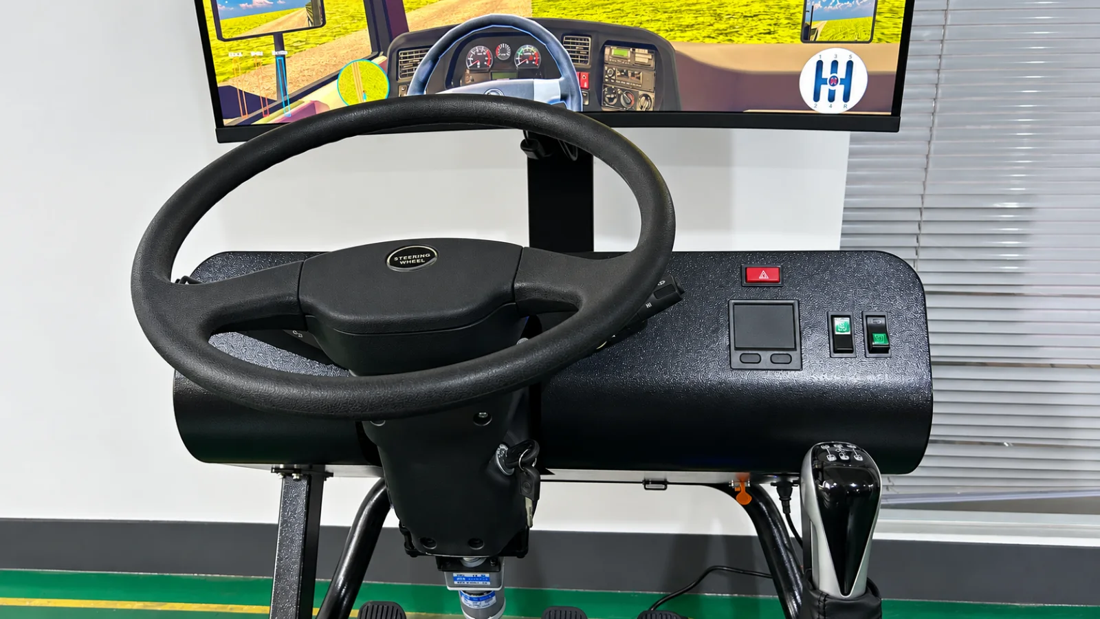 Single-Screen Heavy Vehicle Driving Simulator — Equipment photograph